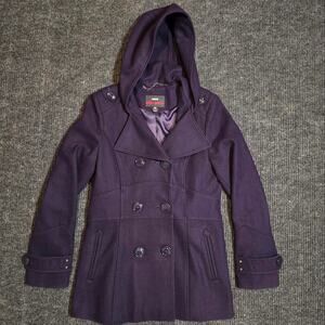 Vintage 2000s Miss Sixty Purple hooded coat. womans M